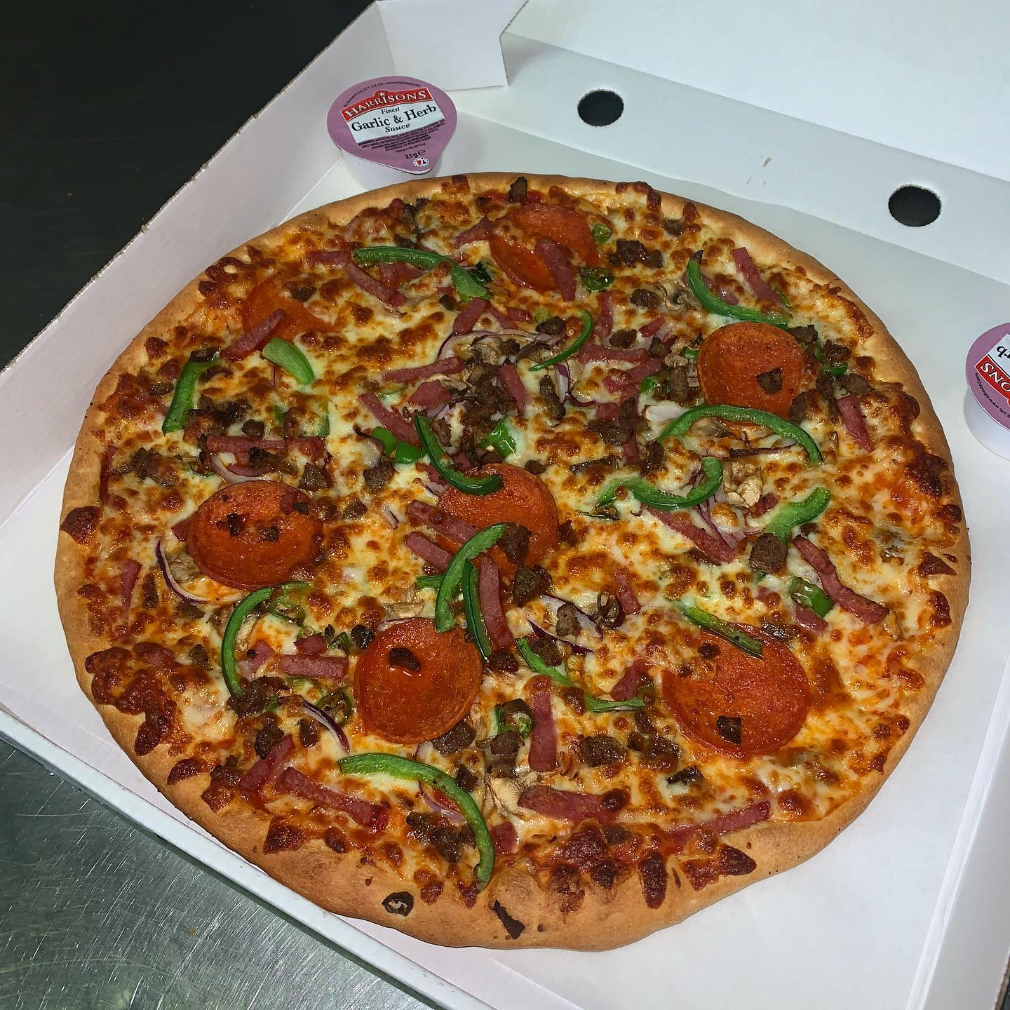 Freshly baked pizza from Pablo's Pizza Ilford